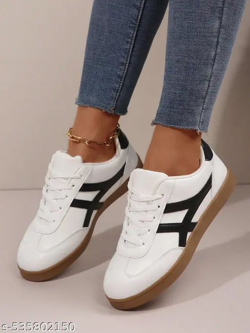 Layasa New Flat Women's Stylish Casual Sports Sneakers | Walking Snekers Shoes | Partywear Sneakers | Running Sneakers For Women's and Girl