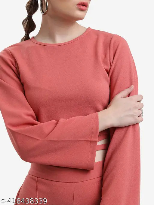 Ketch Women's Round Neck Top & Bottom Sets