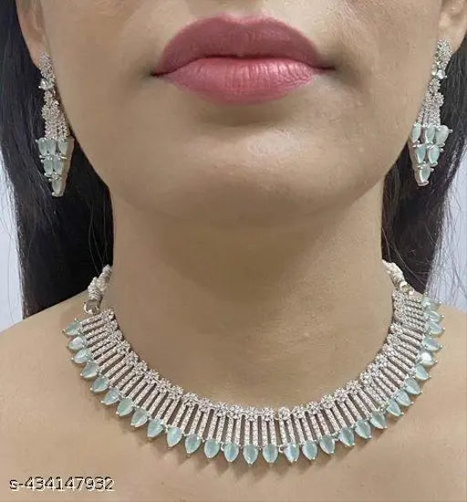 Brass Gold-plated Green Jewel Set NK-31