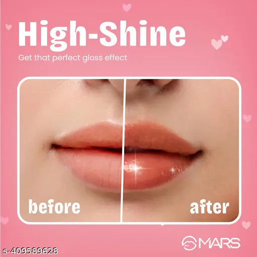 MARS Candylicious Colored Lip Gloss for Women | Hydrating & High Shine | Lightweight Weight & Comfortable | Non-Sticky | Enriched with Vitamin-E (4.0ml) ( 12-BERRY BURST )