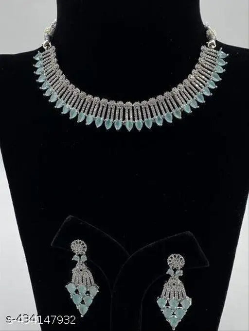 Brass Gold-plated Green Jewel Set NK-31