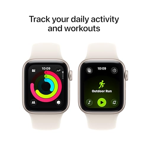 Apple Watch SE 3 GPS + Cellular 40mm Starlight Aluminium Case with Starlight Sport Band - M/L