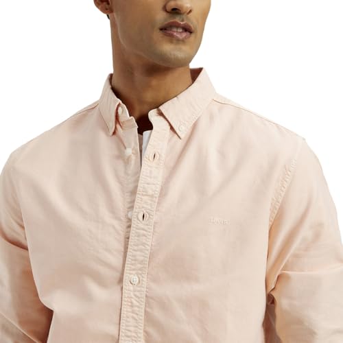 Levi's Men's Solid Dyed Slim Fit Shirt Orange