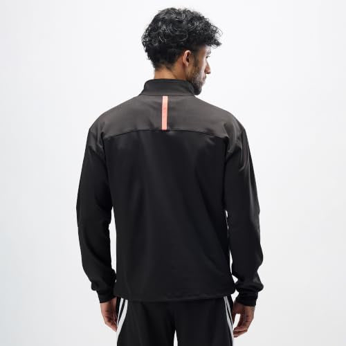 SG Cloud Jacket for Men, Regular Fit Sports Jacket, Four-Way Stretch & Flexible Full-front zipper Jacket, Black/White