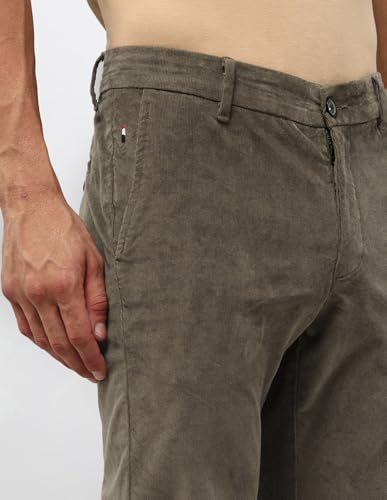 U.S.Polo Association Men's Denver Slim Fit Corduroy Trousers (USTRO018D_Green_40)