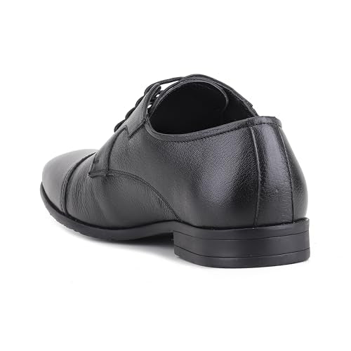 Red Chief Low Ankle Formal Derby Shoes for Men | Black UK08