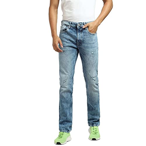 Jack & Jones Men's Cotton Blend Slim Fit Blue Jeans_38