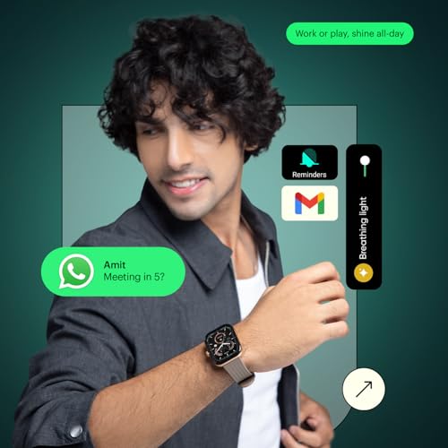 Noise Ultra 3 Luminary with India's 1st Ever Personalised Notification Alerts (Lumilert), 1.96" AMOLED Display, Premium Metallic Dial, Send Upto 5 Emojis (Lumiping), Health Suite (Vintage Brown)