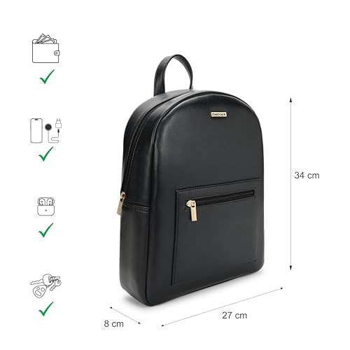 Fastrack Zipmode Backpack | Faux-Leather Women's Backpack | Tablet Compatible Up To 11" | Stylish Daypack With Quick-Access Pocket