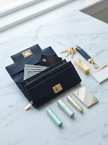 Carlton London Women Wallet,Navy,Free Size