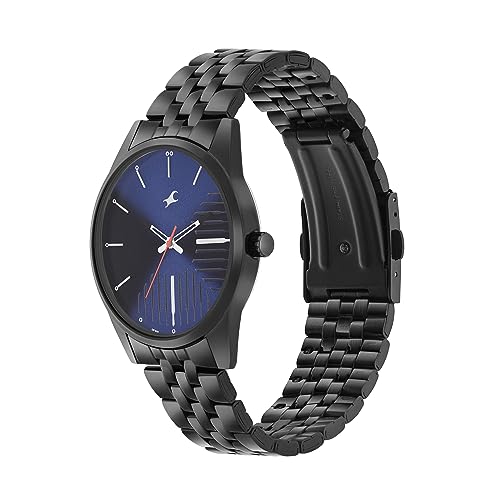 Fastrack Analog Blue Dial Men's Casual Stainless Steel Watch