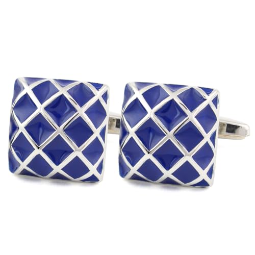 Peluche Blue Enamel Cufflinks for Men