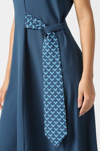 Women Navy Solid Formal Dress
