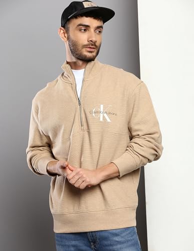 Clavin Klein Mens Beige Color Sweatshirt (XL)