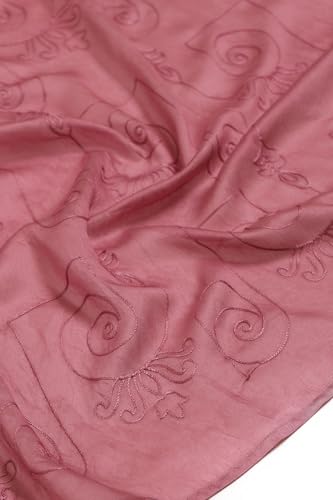 Soch Womens Onion Pink Pure Cotton Floral Print Suit Set Cutdana