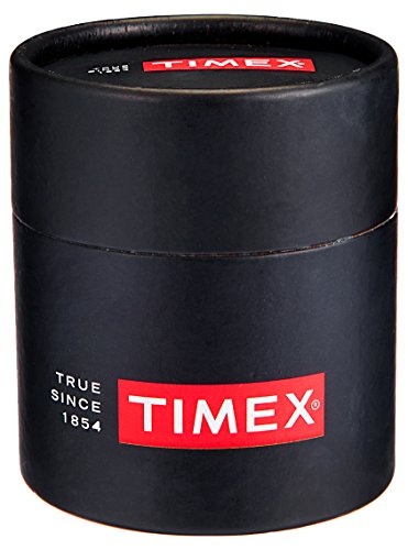 TIMEX Analog Watch for man with Black Round Dial & Tan Leather Strap Band Water Resistant Men's Wrist Watches - TW000U934