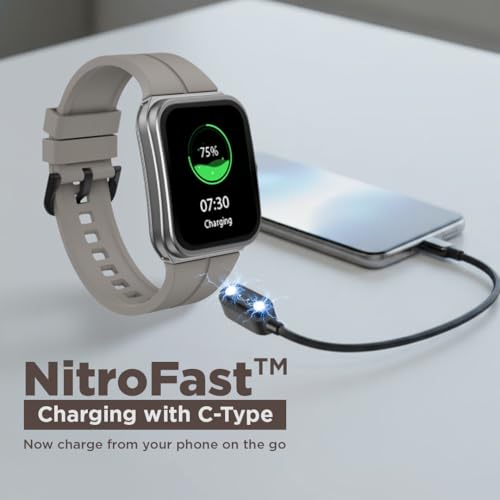 Fastrack VOX Neo Smart Watch with 1.91” Curved TFT Display, Rotary Crown, Offline Voice Commands,To-Do list, BT Calling, 24/7 Health Suite, SpO2, HRM, Sleep Tracking, IP68 Water Resistant - Leafy Sage
