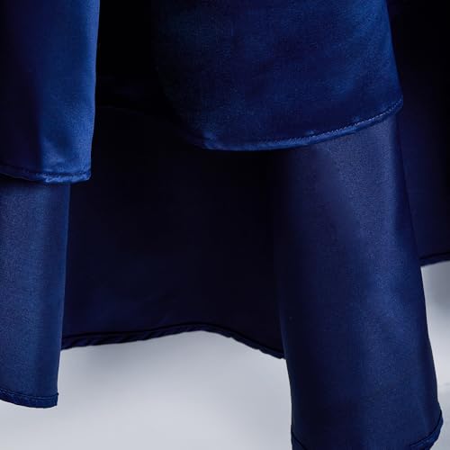 Hopscotch Girls Royal Blue Sleeveless Stone Embellished Sheath Gown For Age (4-5 Years)