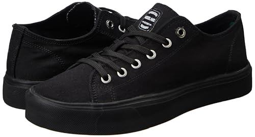 Woodland Men's Black Canvas Casual Shoes-9 UK (43EURO) (GC 3803921CO)