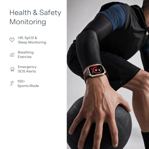 boAt Ultima Ember 2 Smartwatch, 1.96” AMOLED Display, Ultra Bright 1000 nits Brightness, AOD, Personalized Fitness Nudges, Functional Crown, 100+ Sports Mode smartwatch for Men & Women (Coffee Brown)