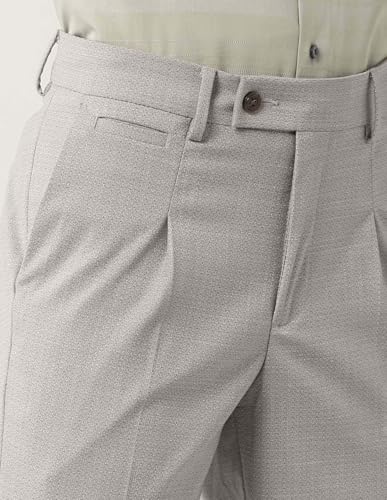 Arrow Newyork Men's Textured Dobby Autoflex Trousers Light Brown