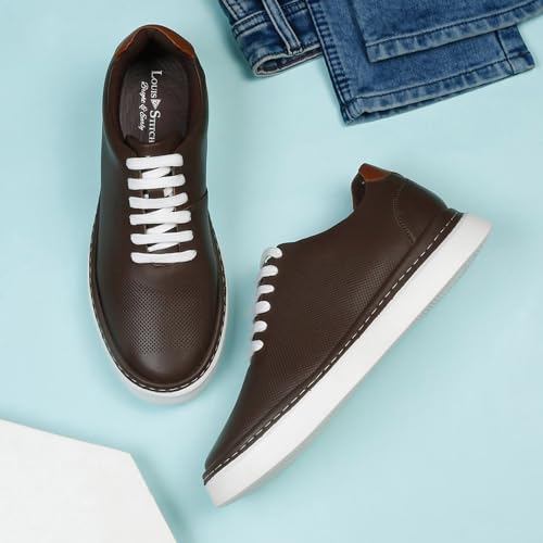 LOUIS STITCH Play Men's Mexican Brown Fashion Sneakers for Men All Day Comfortable Wear (SNK-FSDBB) (Size- 7 UK)
