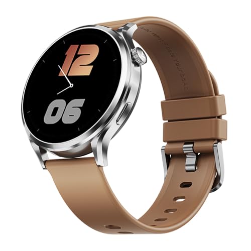 boAt Lunar Discovery Pro, 1.39" Display, Premium Metal Build, Round Dial, Emergency SOS, Functional Crown, Multiple Sports Modes, HR,SpO2 & Sleep Tracking, Smart Watch for Men & Women (Cocoa Brown)