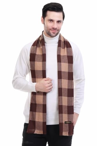 Pick Ur Needs Men's & Women Muffler With Elegant Design Woolen Blend Soft Fabric Stylish For Unisex (Brown)