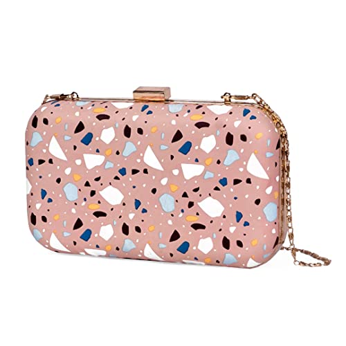 Modern Myth Spot On! Abstract Modern Pink Party Clutch for Women