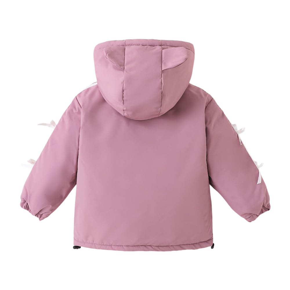 Hopscotch Girls Polyester Waist Length Jackets in Purple Color For Ages (2-3 Years)