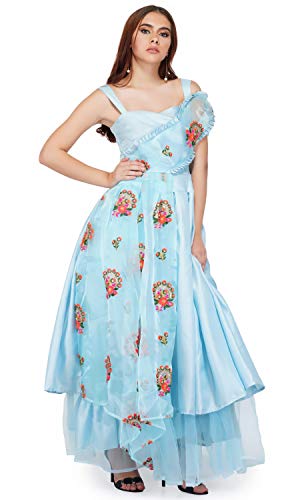 MITSHI Floral Embroidered Designer Gown Sizes-S-M-L