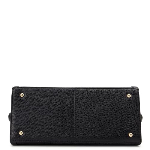 Da Milano Leather Satchel Bag for Women - Black (LB-02436)