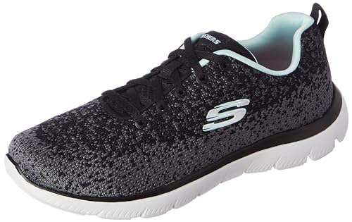 Skechers Womens Summits - 896224ID Black/Aqua Casual Shoe - 3 UK (6 US) (896224ID-BKAQ)