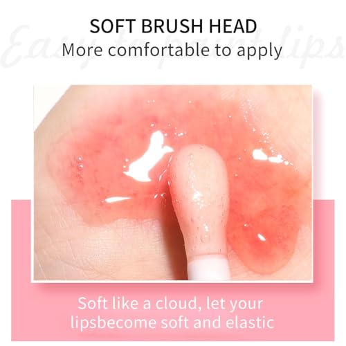 My Colors 3 Pcs Moisturizing Lip Oil Set, Hydrating Lip Glow Oil Moisturizing Lip Oil Gloss Transparent No Sticky Lip Gloss Lip Balm Lip Care for Women Girls - A, 4g