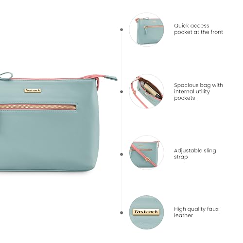 Fastrack Structured Sling Bag for Women, Girls and Ladies| with Quick Access Pocket | Made of Premium Faux Leather