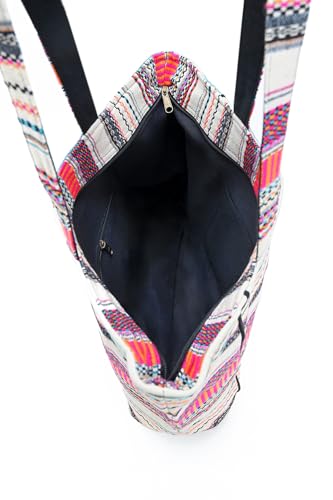 Boho Girl Vibrant Jacquard Shoulder Tote Bag