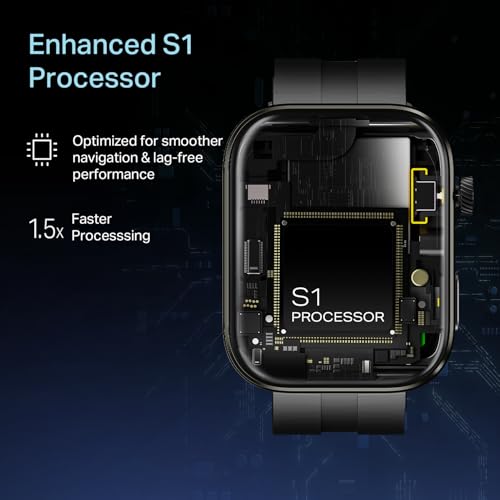 boAt Chrome Endeavour, Premium Metal Body, 1.96”(4.97cm) AMOLED Display,AI Coach Health Insights,Advanced S1 Processor,HRV,VO2 Max,Auto Watchface Refresh, Smart Watch for Men & Women (Active Black)