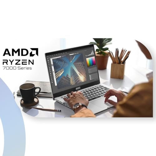 MSI Modern 14, AMD 7th Gen. Ryzen 7 7730U, 36CM FHD 60Hz Bussiness Laptop (16GB/512GB NVMe SSD/Windows 11 Home/MSO 24 + M365/AMD Radeon Graphics, Urban Silver/1.4Kg) C7M-101IN