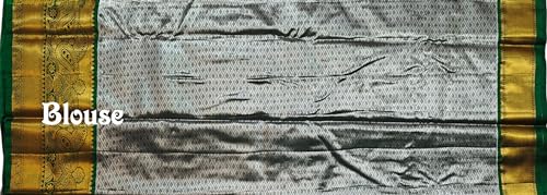 VFCollections Women Kanchipuram Soft Silk Pure Pattu Sarees With Blouse, Pink