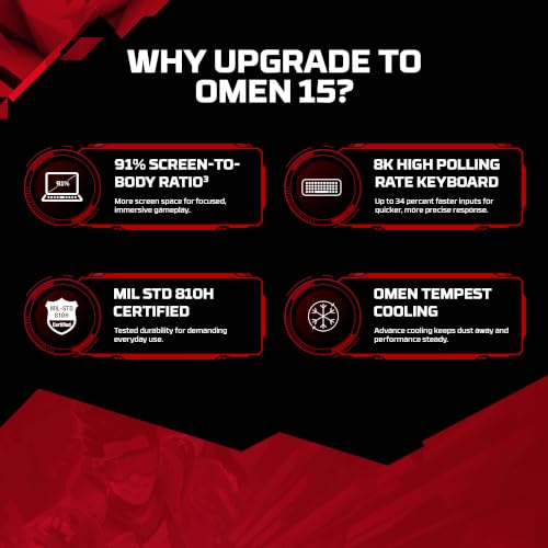 HP HyperX OMEN 15, Intel Core Ultra 9 275HX, 8GB-RTX 5070, 16GB DDR5, 1TB SSD, 2.5K(2560 x 1600),180Hz, 500 nits, 3ms, 15.3''/38.9cm, Win11, Office24, Black, 2.21kg, ga0251TX, RGB 4Zone Gaming Laptop