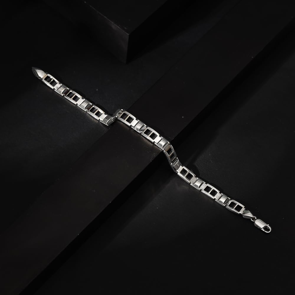 GIVA 925 Silver Primera Bracelet For Him, Adjustable | Gifts for Men and Boys| With Certificate of Authenticity and 925 Stamp | 6 Months Warranty