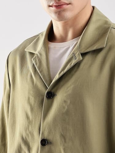 Solid Regular Fit Lyocell Jacket