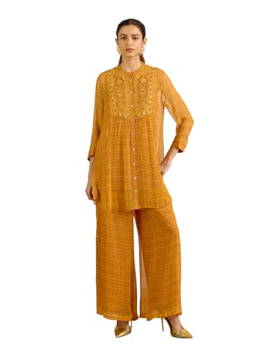 Aarke Ritu Kumar Yellow Mia Kurta With Pant