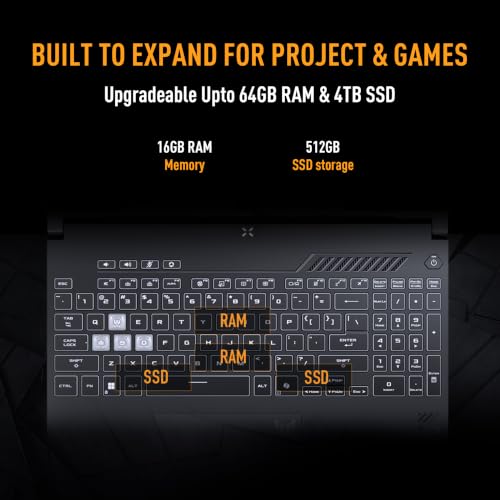 ASUS TUF F16 (2026),Intel Core 5 205H (Series 2),RTX 3050-6GB,16GB RAM (Upgradeable),512GB SSD,FHD+,16"(40 cm),Win 11,M365 Basic(1Y),Office 2024,Mecha Gray,2.2 Kg,FX607VJR-TU325WS,Gaming Laptop