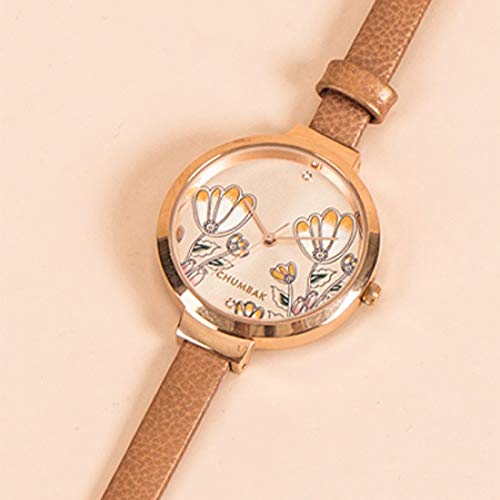 TEAL BY CHUMBAK Round Dial Analog Hand Watch for Women, Gifts for Women/Girls/Ladies, Stylish Fashion Watch for Casual/Work