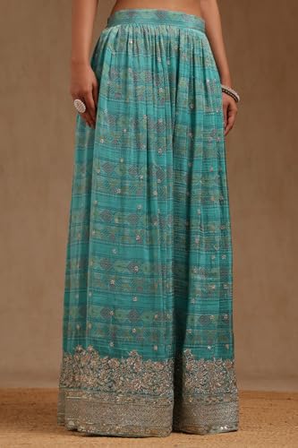 Soch Women's Brocade Salwar Suit Set (OWA5CD22390_Turquoise Blue
