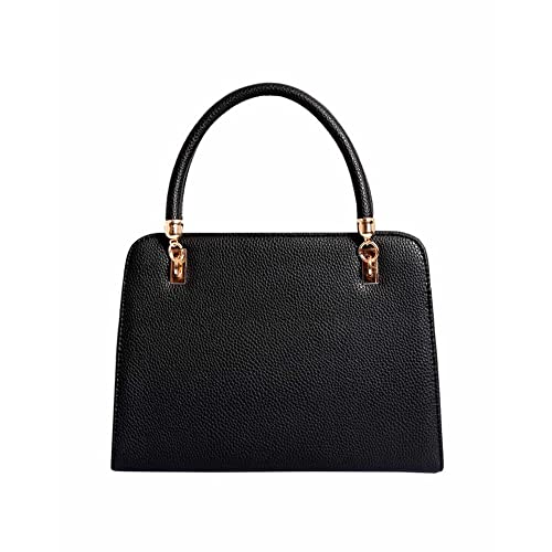 Lino Perros Womens Black Faux Leather Handbag (Black)