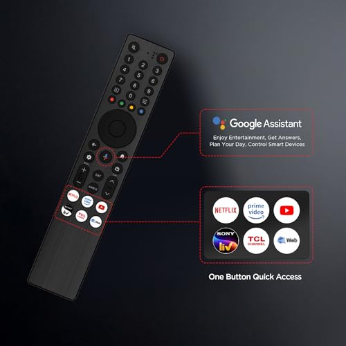TCL 101 cms (40 inches) Smartchoice Full HD Smart QLED Google TV | Dolby Audio 24 watts | Ai Clarity | Metallic Bezel-Less | Multiple Viewing Mode | 40V5C