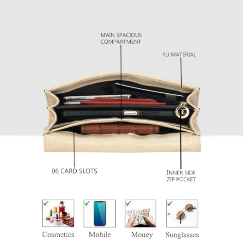 ESBEDA Gold Color Monarque Wallet for Womens