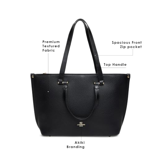 Akiki London Women's Harlow Tote Handbag | Upto 15 Inch Laptop | Tote Bag for Work | Ladies Purse | Stylish Shoulder Bag | Gift for Women